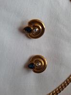 Goud verguld met blauwe safier Giovanni sieradenset, Nieuw, Ophalen of Verzenden, Met edelsteen, Goud