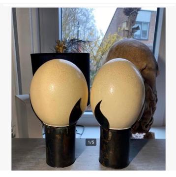 Korting Echt struisvogel ei op voet, 25 cm hg, pr.p.stuk beschikbaar voor biedingen