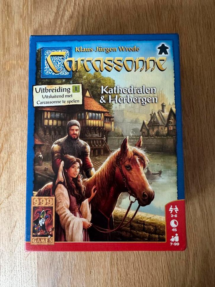 Carcassonne: Kathedralen & Herbergen - Uitbreiding in topsta, Hobby en Vrije tijd, Gezelschapsspellen | Bordspellen, Zo goed als nieuw
