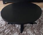 Grote ronde zwart eiken salontafel 110cm diameter, Huis en Inrichting, Ophalen, Rond, Minder dan 50 cm, 100 tot 150 cm