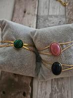 Gouden armbanden met natuursteen, Verzenden, Nieuw, Met edelsteen, Goud
