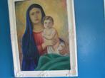 Prachtig Schilderstuk van Maagd Maria met Kindje, Ophalen of Verzenden