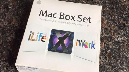 Mac Box set, met os leopard, iWork en iLife, Computers en Software, Besturingssoftware, Zo goed als nieuw, Ophalen of Verzenden