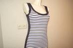 Marccain makkelijke jurk gestreept ringetjes zijkant N4 40, Kleding | Dames, Jurken, Maat 38/40 (M), Gedragen, Marccain, Verzenden