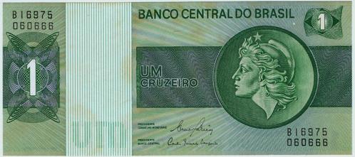 21-1036 Brazilie 1 cruzeiro ND, Postzegels en Munten, Bankbiljetten | Amerika, Los biljet, Zuid-Amerika, Verzenden