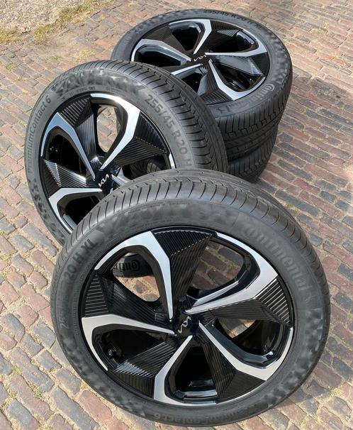 NIEUWE (demo) set 20” Kia EV6 velgen + 255/45R20 Continental, Auto-onderdelen, Banden en Velgen, Banden en Velgen, Zomerbanden