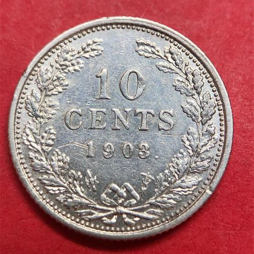 10 cent 1903. Zfr., Postzegels en Munten, Munten | Nederland, Losse munt, 10 cent, Koningin Wilhelmina, Zilver, Ophalen of Verzenden