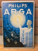 PHILIPS ARGA Deco Metalen Reclamebord naar affiche, Verzamelen, Merken en Reclamevoorwerpen, Ophalen of Verzenden, Nieuw, Reclamebord