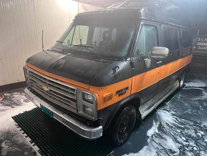Chevy va 1988 camper kenteken met werk, Auto's, GMC, Bedrijf, Geïmporteerd, Zwart, Ophalen