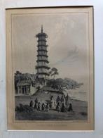 litho Sarony & Co. Whampoa Pagoda & Anchorage 1856, Antiek en Kunst, Ophalen of Verzenden