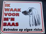 Ik waak voor m’n baas - waakbord, Dieren en Toebehoren, Ophalen of Verzenden, Gebruikt