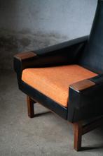 Vintage skai fauteuils, Huis en Inrichting, Fauteuils, Ophalen, Gebruikt, Minder dan 75 cm, Vintage