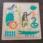 Hema houten dierenpuzzel - 9 stukjes, Ophalen, Zo goed als nieuw, Van hout, Minder dan 10 stukjes