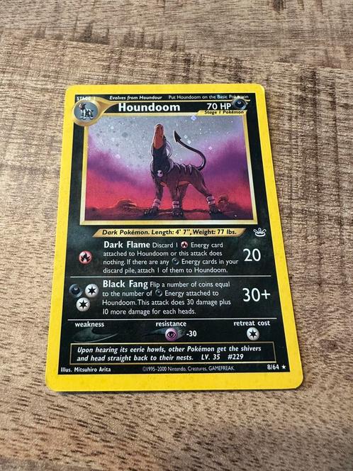 Houndoom [1st Edition] #8 Holo - Pokemon Neo Revelation, Hobby en Vrije tijd, Verzamelkaartspellen | Pokémon, Gebruikt, Losse kaart