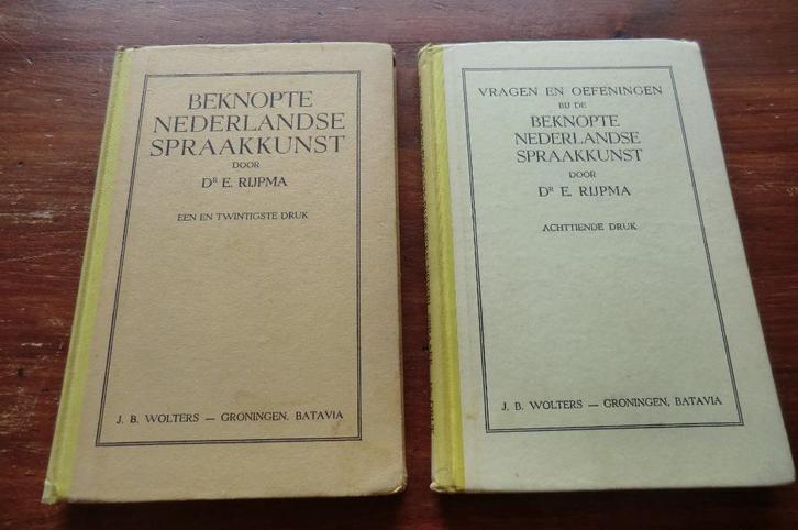 2 boekjes - Beknopte Nederlandse spraakkunst - Dr. E. Rijpma, Boeken, Taal | Overige Talen, Gelezen, Ophalen of Verzenden