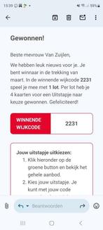 4 kaarten postcodeloteri, Drie personen of meer, Cadeaubon, Overige typen