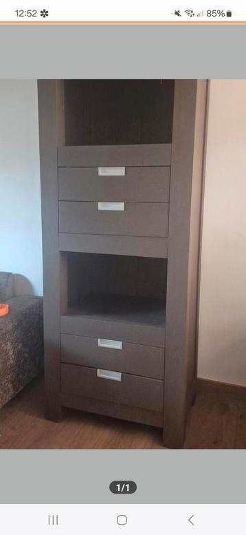 Houten Kast met Lades en Open Vak