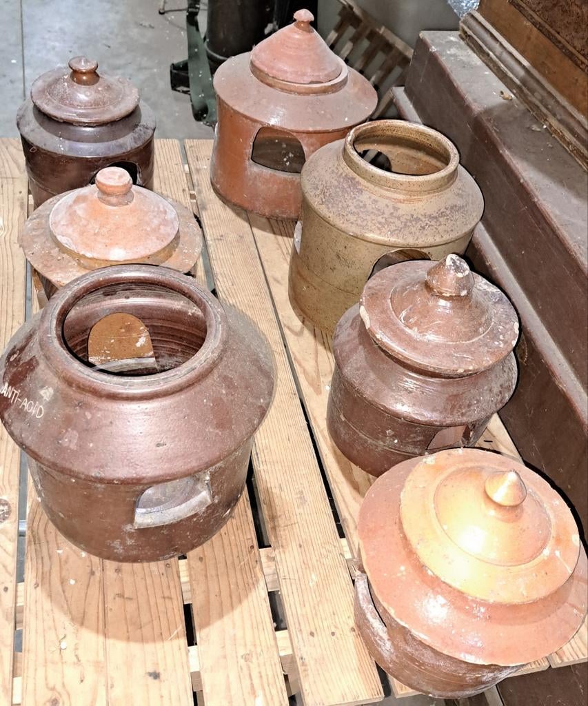 Potten duivenpotten oude stenen duivenpotten decoratie, Antiek en Kunst, Ophalen