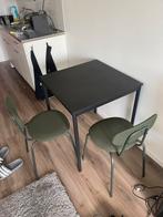 IKEA Zwarte SANDSBERG Tafel met 2 ÖSTANÖ stoelen, Huis en Inrichting, Tafels | Eettafels, Nieuw, Vijf personen of meer, Rechthoekig