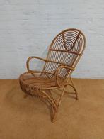Vintage rotan Rohe Noordwolde fauteuil stoel, Riet of Rotan, Ophalen of Verzenden, Vintage retro bohomain bohomainstyle boho, Zo goed als nieuw