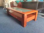 Salontafel met glasplaat., Ophalen, Gebruikt, 50 tot 100 cm, Minder dan 50 cm