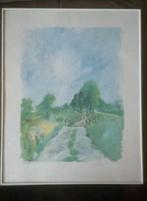 zeefdruk Diederik van Leeuwen ingelijst gen en gesign., Ophalen