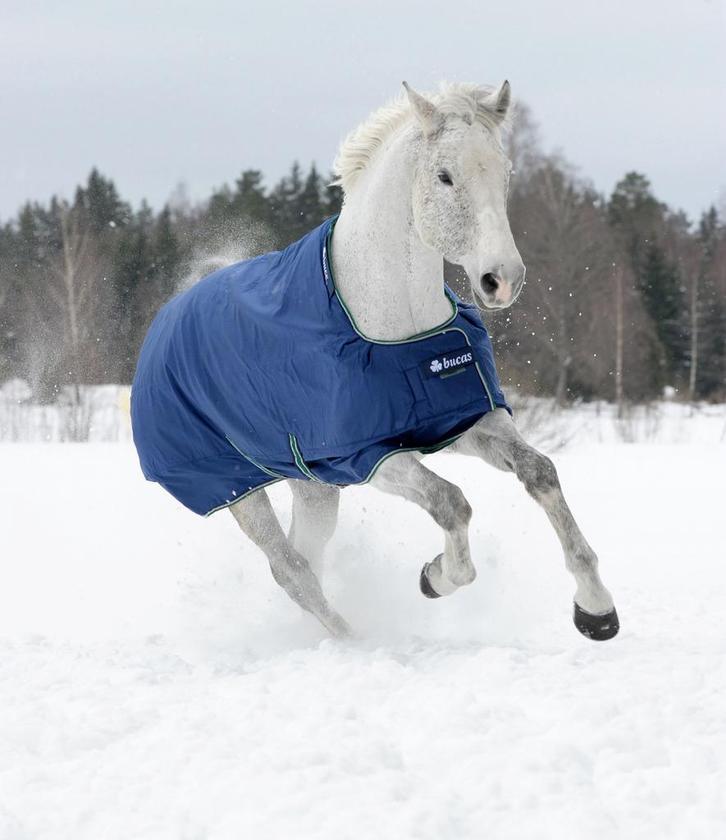 BUCAS SMARTEX EXTRA BIG NECK BLAUW, Dieren en Toebehoren, Paarden en Pony's | Dekens en Dekjes, Zo goed als nieuw, Deken, Ophalen of Verzenden