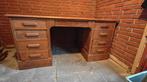 Massief houten bureau 160x90 cm, Ophalen, Gebruikt, Bureau