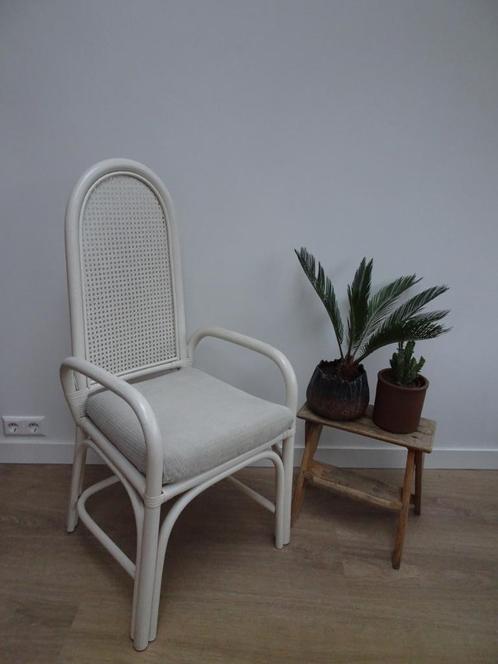 Rohé Noordwolde hoge stoel periode 75-90, Huis en Inrichting, Stoelen, Gebruikt, Eén, Riet of Rotan, Wit, Ophalen