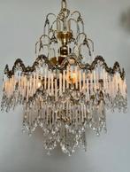Bijzondere Vintage kristallen art deco kroonluchter hanglamp, Huis en Inrichting, Lampen | Kroonluchters, Baak, Ophalen of Verzenden