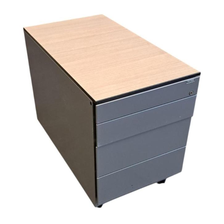 Ahrend Ladeblok Zilvergrijs Licht Eiken 3 Laden, Huis en Inrichting, Kasten | Ladekasten, Gebruikt, Minder dan 100 cm, Minder dan 50 cm