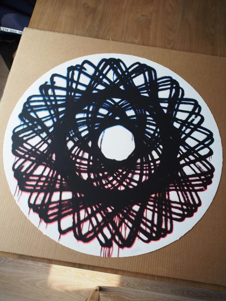 Revok - Spirograph_32_b Monoprint (Kaws, Obey), Antiek en Kunst, Kunst | Litho's en Zeefdrukken, Ophalen