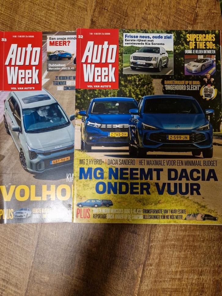 2x AutoWeek nr.32+33 augustus 2024, Boeken, Tijdschriften en Kranten, Zo goed als nieuw, Ophalen of Verzenden