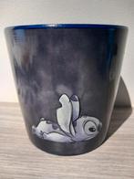 Stitch bloempot, Ophalen, Blauw, Aardewerk of Porselein, Zo goed als nieuw
