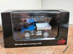 Te koop NZG Mercedes-Benz Unimog U430 Blauw., Ophalen of Verzenden, Zo goed als nieuw, Hijskraan, Tractor of Landbouw, NZG