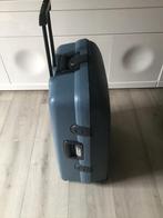 Grote blauwe Delsey trolley/ koffer op 4 wielen, Gebruikt, Hard kunststof, Delsey, Ophalen of Verzenden