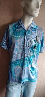 Vintage 90's Dragon heren Blouse S Nieuwstaat, Verzenden, Zo goed als nieuw, Blauw, Halswijdte 38 (S) of kleiner
