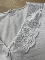 Mango witte blouse met mooie kraag 38 M wit katoen, Maat 38/40 (M), Mango, Wit, Ophalen of Verzenden