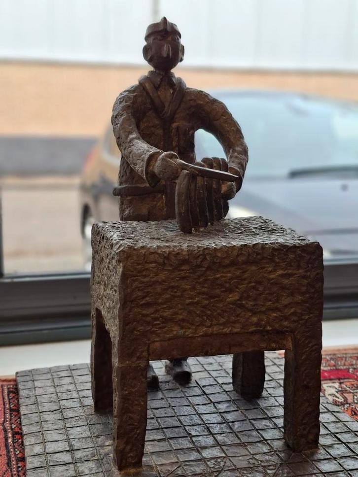 Zwaar Brons Slagers Beeld, Antiek en Kunst, Kunst | Beelden en Houtsnijwerken, Ophalen of Verzenden