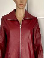 H839 Echt-leren jasje maat 38=M jack blazer colbert d-rood, Kleding | Dames, Jasjes, Kostuums en Pakken, Maat 38/40 (M), Ophalen of Verzenden