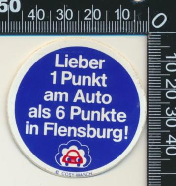 Sticker: Lieber 1 punkt an auto als 6 punkte in Flensburg beschikbaar voor biedingen