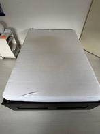 Brimnes bed 140x200 zwart met lades + lattenbodem, Ophalen, Gebruikt, Zwart, Tweepersoons