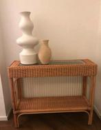 Rotan side table, Huis en Inrichting, Tafels | Sidetables, Ophalen, Zo goed als nieuw, 25 tot 50 cm, Rechthoekig