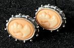 Antieke zilveren Camee oorbellen, Ophalen of Verzenden, Zilver, Oorbellen
