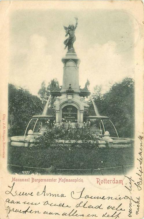 (388-217-029) Rotterdam Monument Burgermeester Hofmansplein, Verzamelen, Ansichtkaarten | Nederland, Zuid-Holland, Verzenden