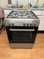 Etna RVS Fornuis - Werkt Goed - Elektrische Oven - Gasslang, Witgoed en Apparatuur, Ophalen, Gebruikt, Grill, 4 kookzones