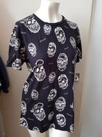 Zwart shirt skulls doodshoofd doodskop Jack and Jones maat L, Ophalen of Verzenden, Zwart