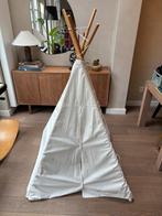 Tipi Tent - speeltent - Wit Katoen & Hout, Ophalen, Gebruikt