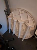 Tuinset, tafel en 6 inklapbare stoelen, Ophalen, Gebruikt, Kunststof