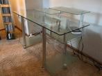 Computer tafel van glas, Huis en Inrichting, Bureaus, Ophalen, Gebruikt, Bureau
